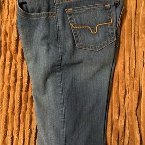 Kimes Ranch Women's Boot Cut Jeans - Indigo with Mustard Stitching